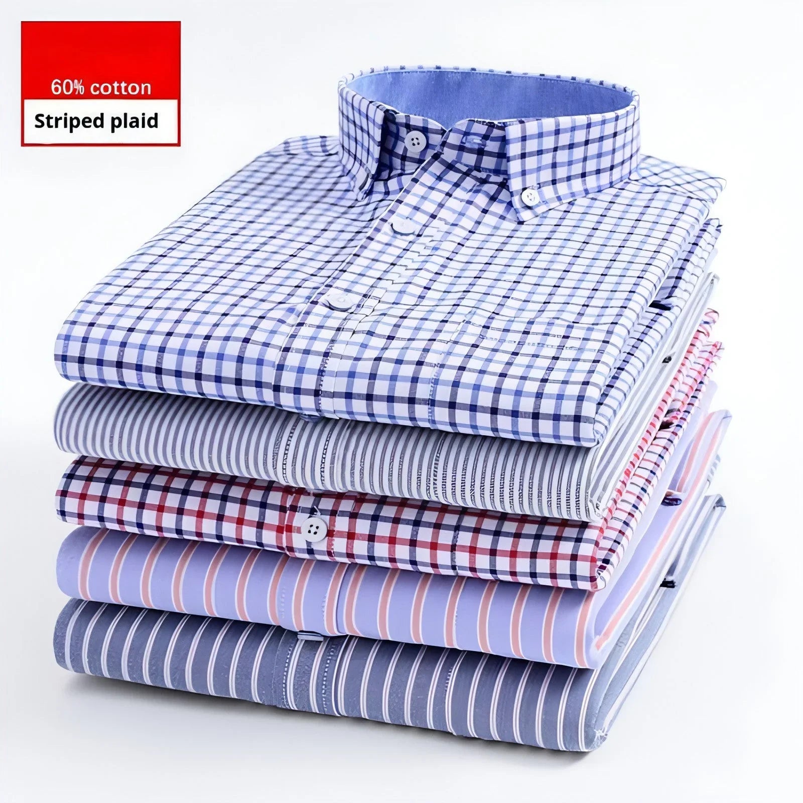 Men's Purified Cotton Long Sleeve DressShirt Anti-wrinkle Heartless - Which Mark