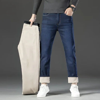 UrbanEase™ Fleece Lined Padded Warm Keeping Jeans For Men - Which Mark