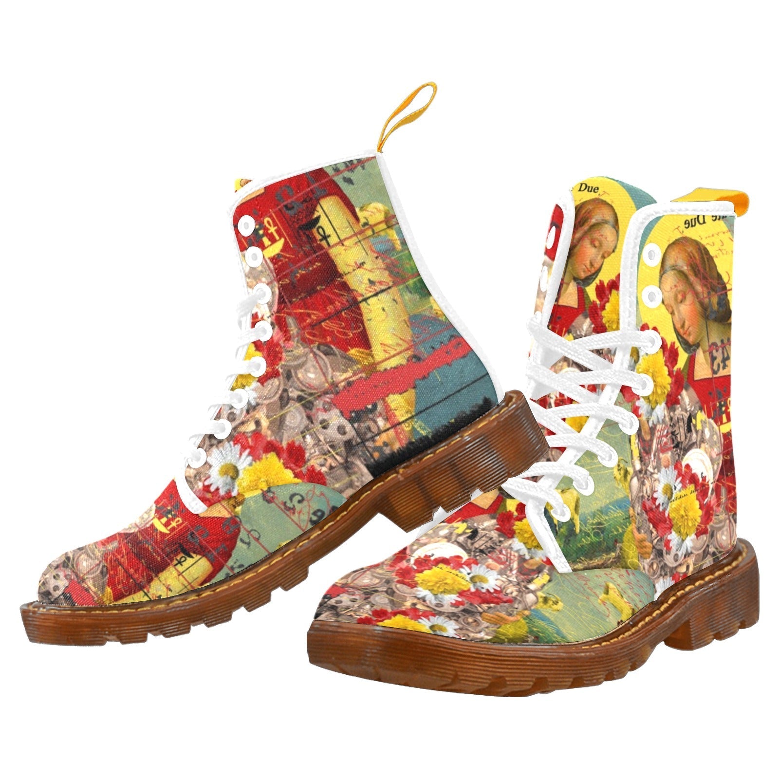 GOATS. III Women's All Over Print Fabric High Boots - Which Mark