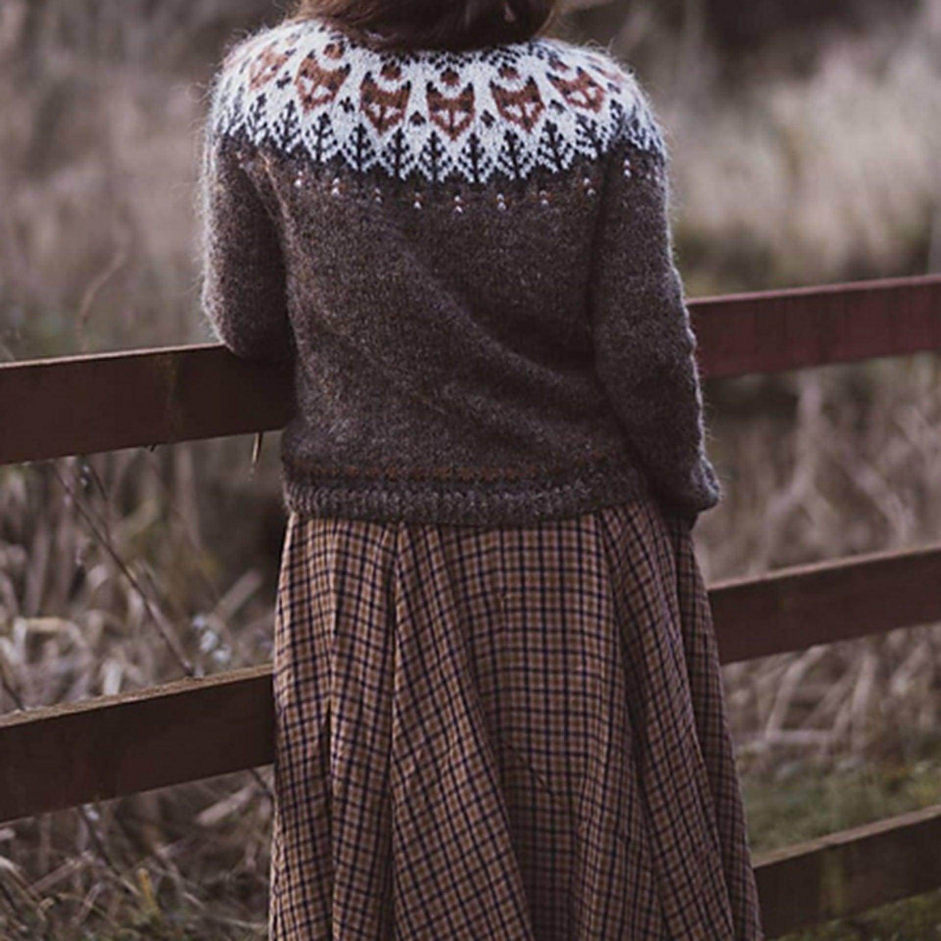 Women's European And American National Style Jacquard Sweater - Which Mark