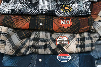 Retro Street Lightning Flame Loose DressShirt Men - Which Mark