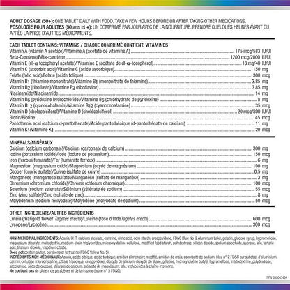 Centrum Women 50 Plus Multivitamins/Minerals Supplement for Women 50+, 90 Tablets (Packaging May Vary) - Which Mark