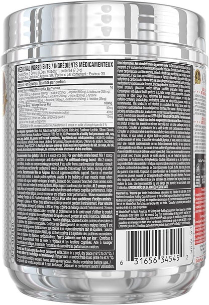 Six Star Amino Plus Energy, BCAA Powder & Energy, Fruit Punch, 30 Servings, 208 g (Pack of 1) - Which Mark