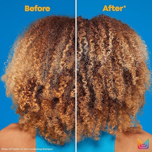 Matrix Brass Off Blue Shampoo, Refreshes Neutralizes Tones, Color Depositing, For Brassy Color Treated Hair, Salon, Packaging May Vary - Which Mark