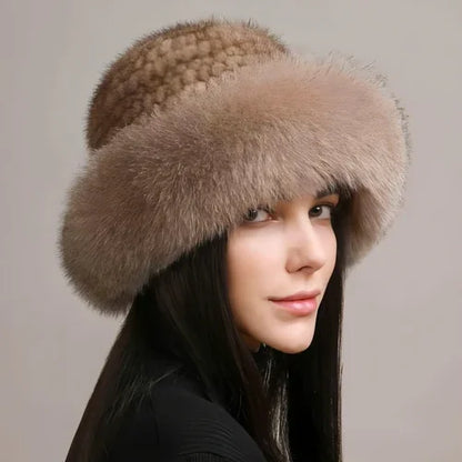 Mink Hair Hat Lady Braided Fur Winter Winter - Which Mark