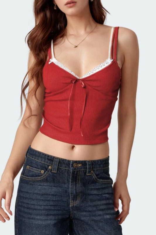 Lace Detail V-Neck Cami - Which Mark