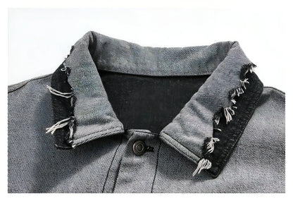 Lapel Denim Jacket For Men And Women - Which Mark