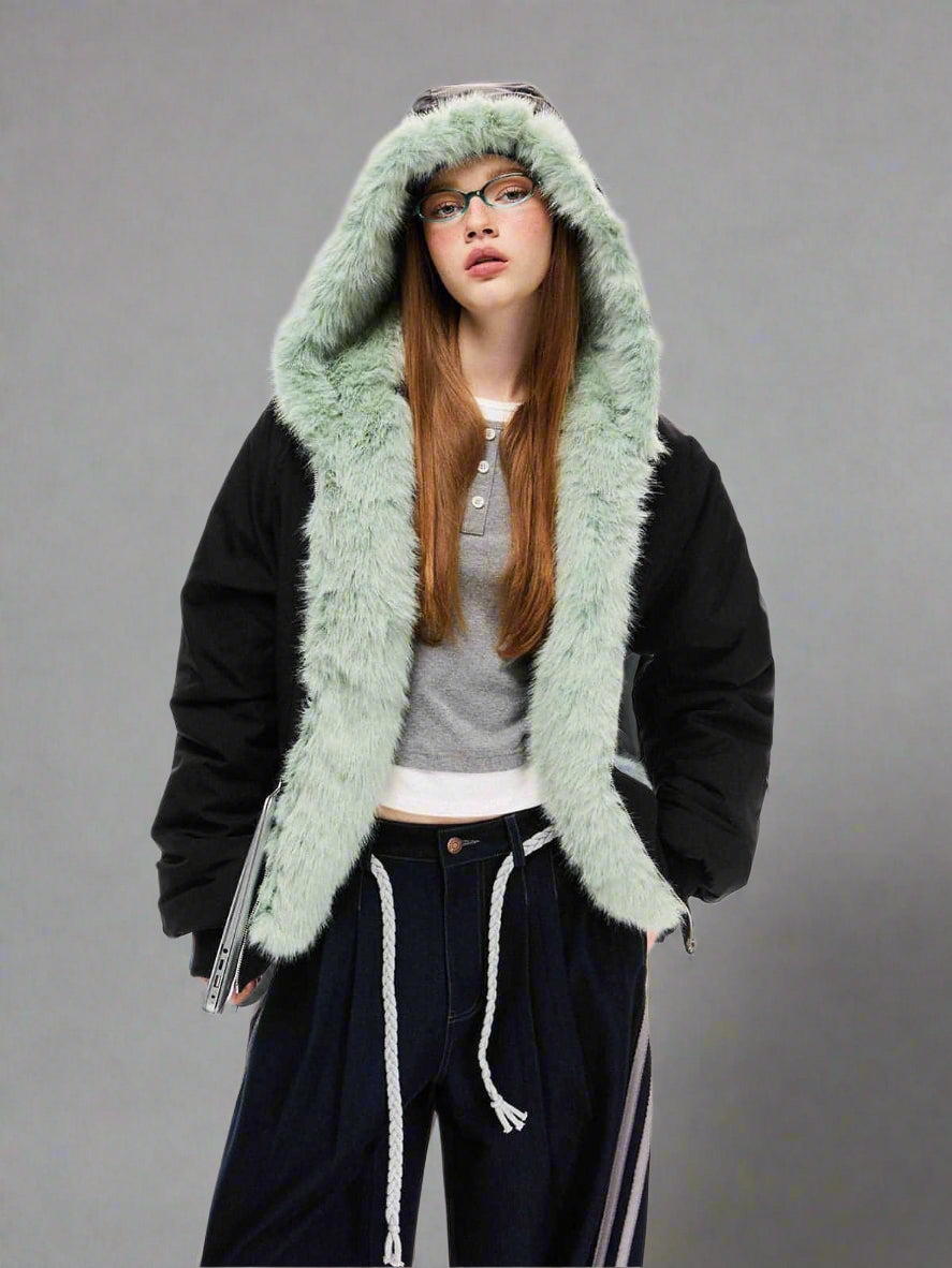 Loose Fleece-lined Warm Parka Cotton Jacket Top Coat For Women - Which Mark