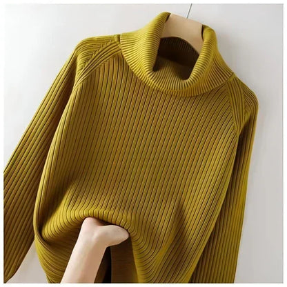 Turtleneck Bottoming Oversized Knit Sweater - Which Mark