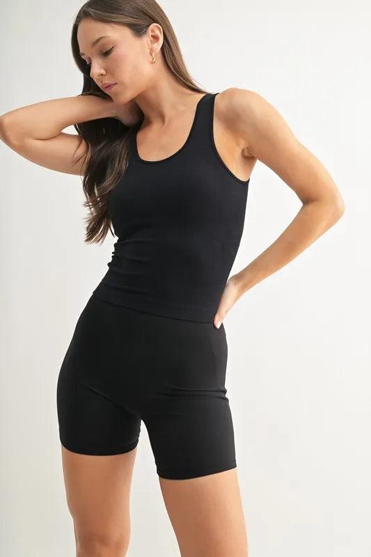 MONO B Classic Seamless Ribbed Tank - Which Mark