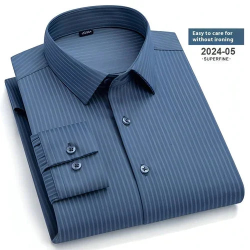 Spring And Autumn Fashion Floral Youth Men's Long-sleeved DressShirt - Which Mark