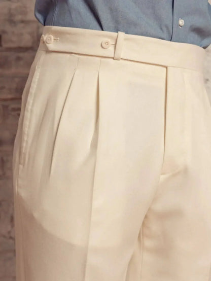 Men's Solid Color Button Pants - Which Mark