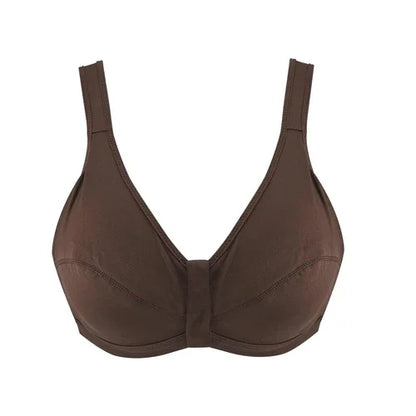 Cocoa - Full Cup Front Closure Silk & Organic Cotton Wireless Bra - Which Mark