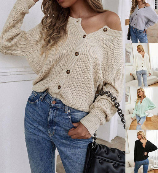 Both Sides Wear A Sweater Temperament Commuting Loose Solid Color - Which Mark
