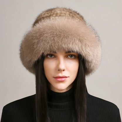 Mink Hair Hat Lady Braided Fur Winter Winter - Which Mark