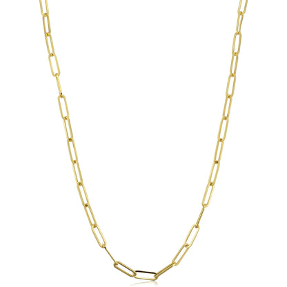Italian Sterling Silver 18K Gold Plated Choice of Length Paper Clip - Which Mark
