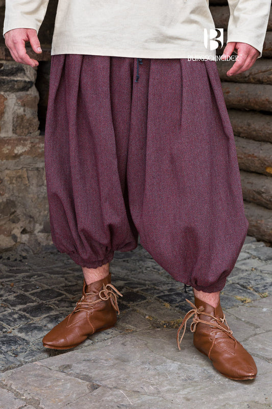 Rus Pants Borys Herringbone Burgundy/Grey - Which Mark