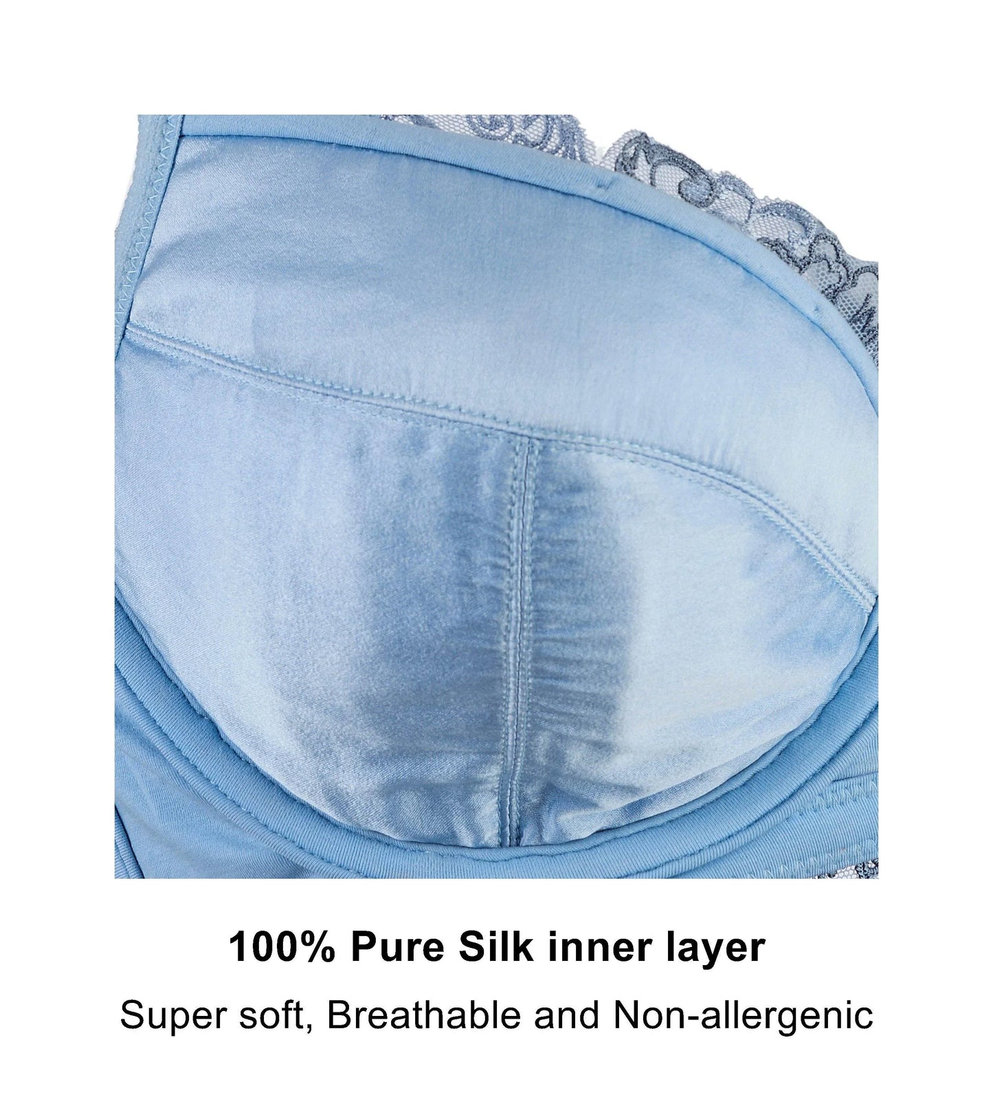 Ashley Embroidery Silk & Organic Cotton Supportive Bra - Which Mark