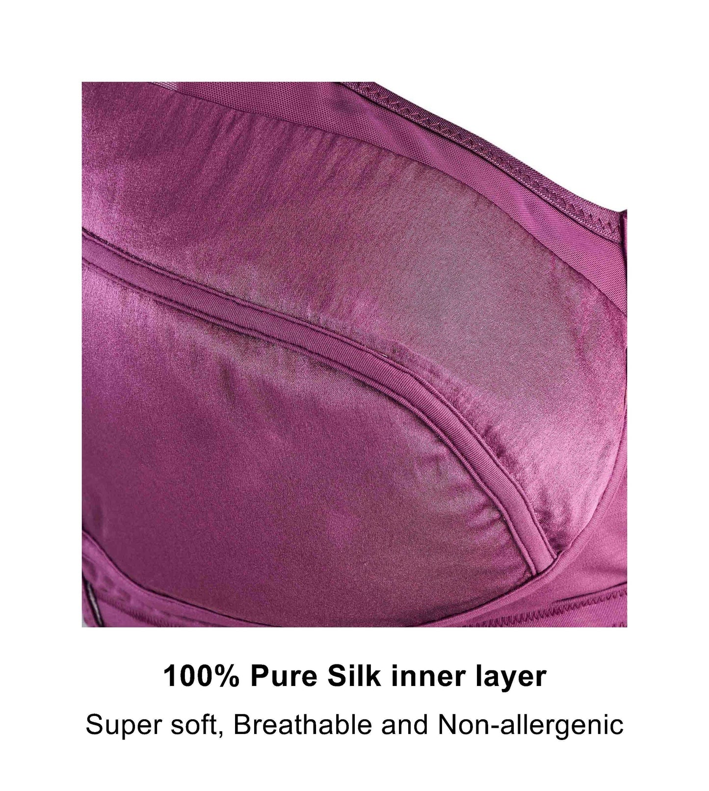 Claret Silk Back Support Cotton Sports Bra (Multiple colors available) - Which Mark