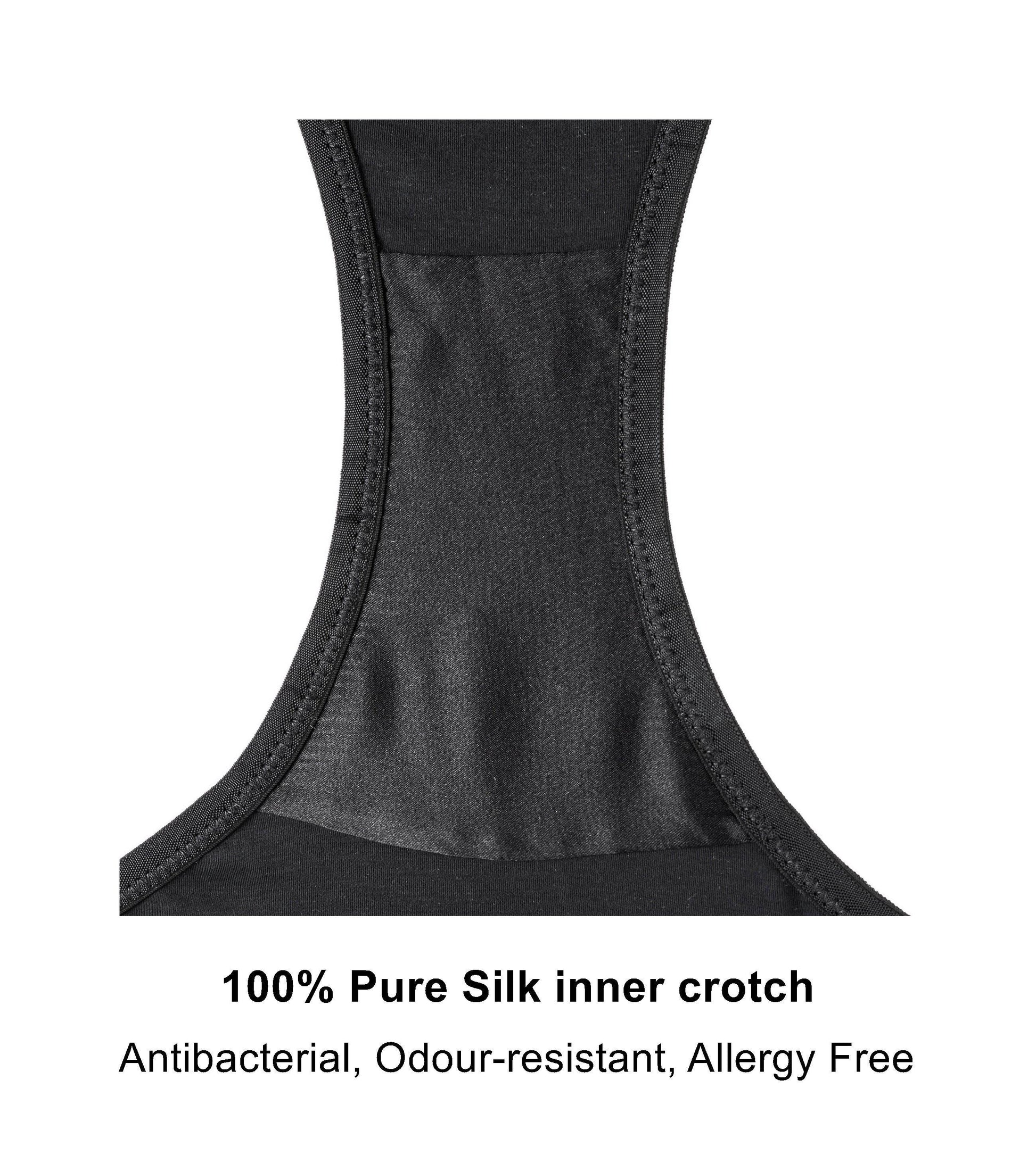 Champagne - Silk & Organic Cotton Brief in Black - Which Mark