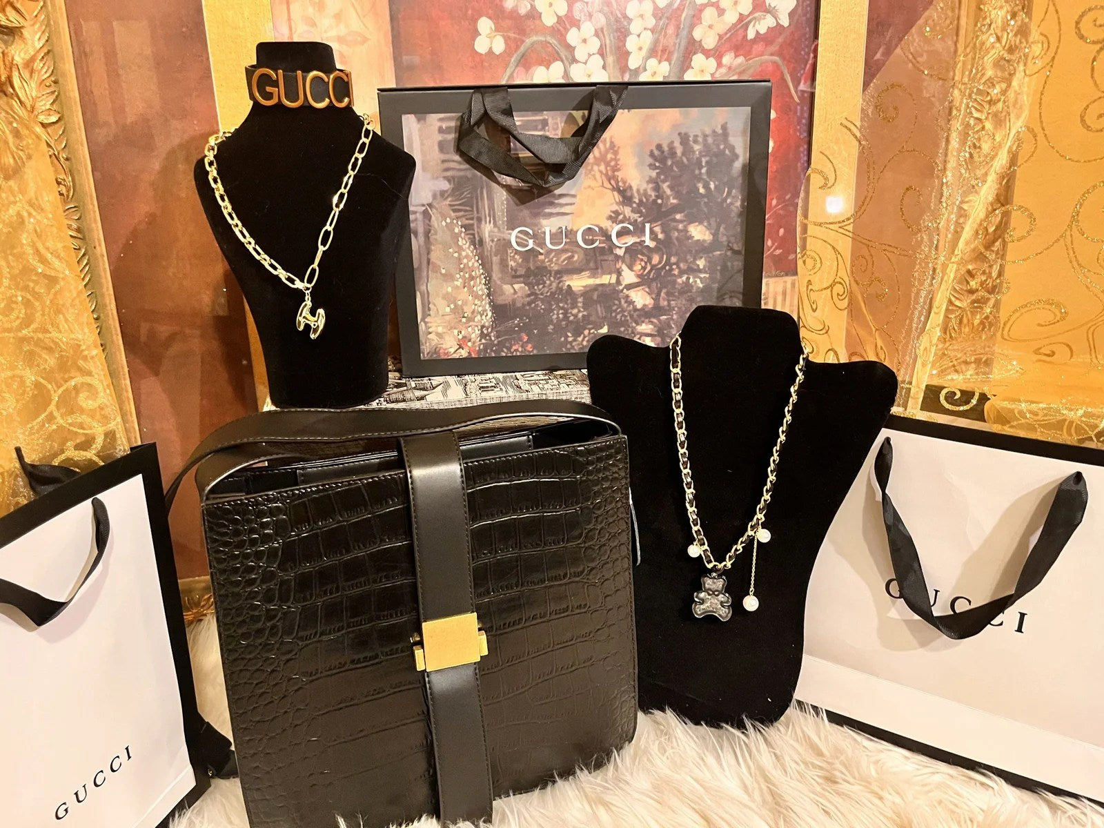 Black Genuine Leather Messenger Bag - Which Mark