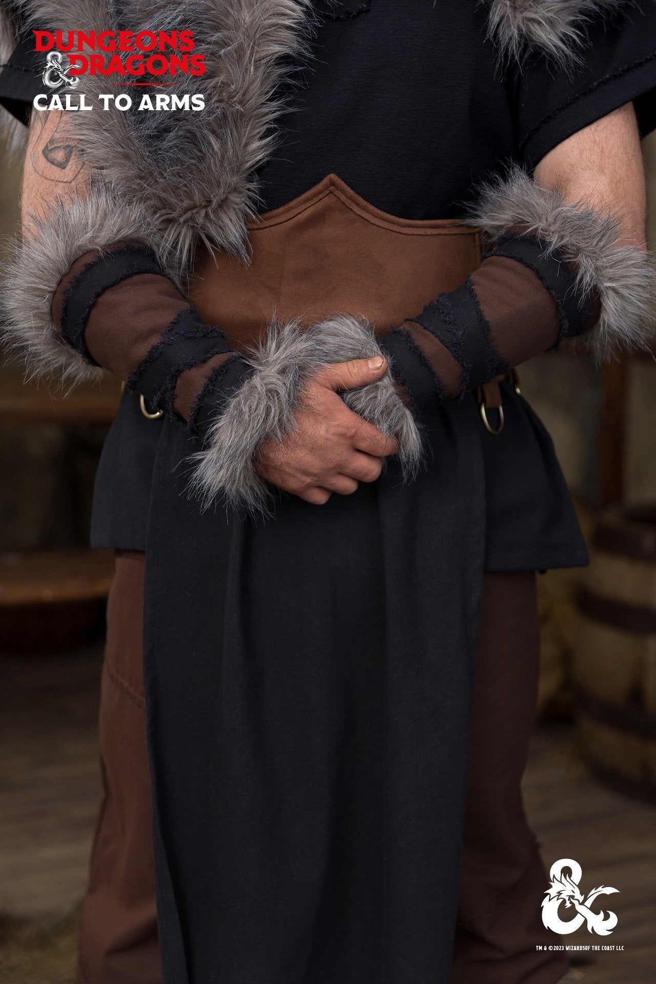 Dungeons & Dragons Barbarian Bracers Brown/Black - Which Mark
