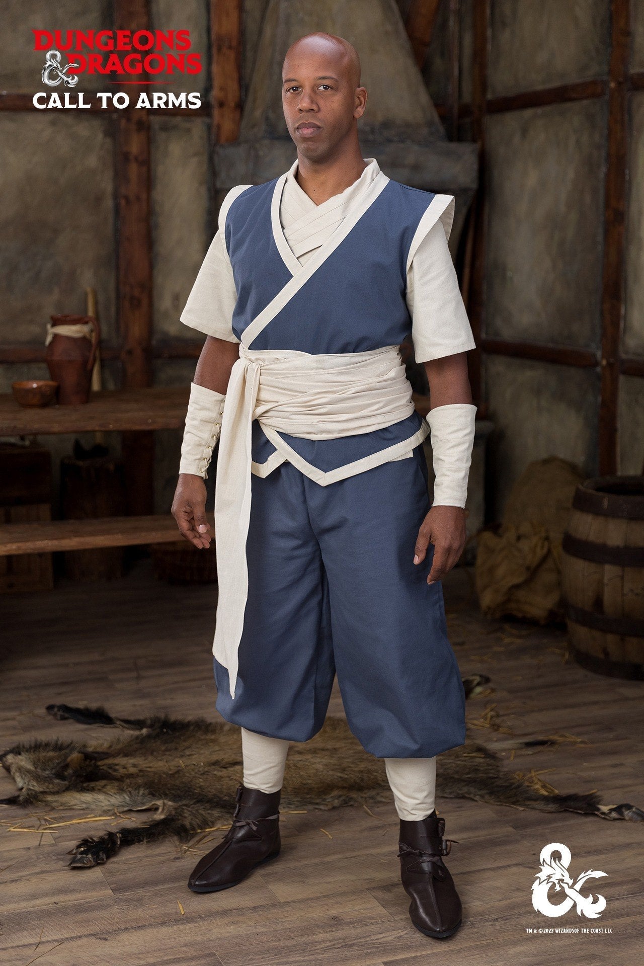 Dungeons & Dragons Monk Vest Woad Blue/Natural - Which Mark