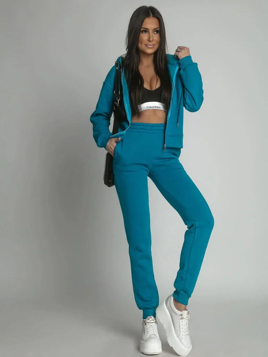 Women's insulated tracksuit set, turquoise FI761 - Which Mark
