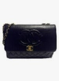 Flap with Top Black Lux Bag - Which Mark