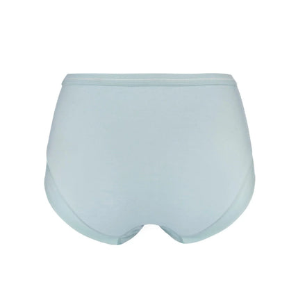 Opal Blue - High Waisted Silk & Organic Cotton Full Brief - Which Mark