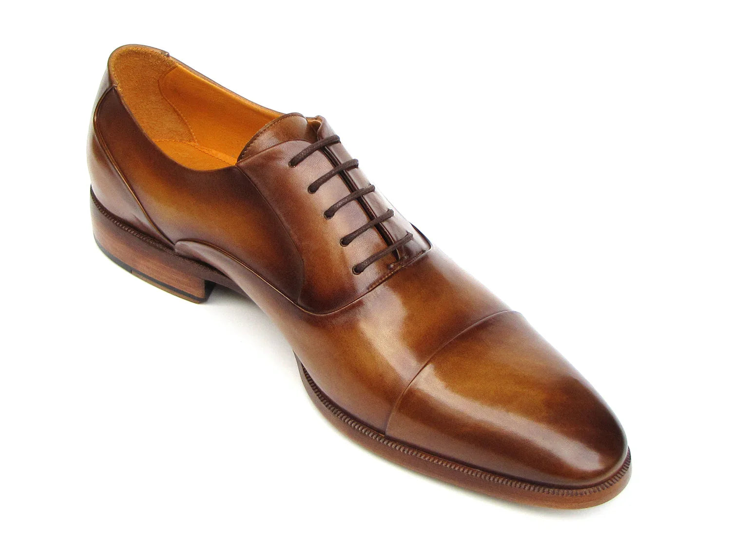 Paul Parkman Men's Captoe Oxfords Brown Leather (ID#074-CML) - Which Mark