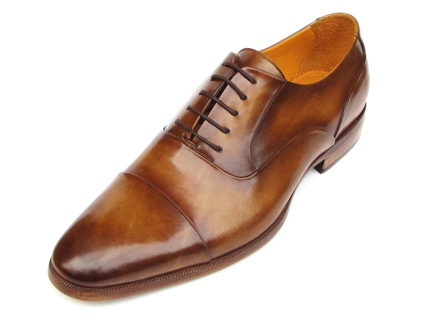Paul Parkman Men's Captoe Oxfords Brown Leather (ID#074-CML) - Which Mark