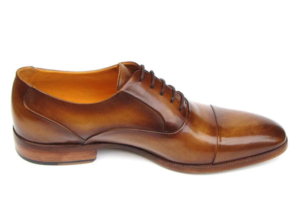 Paul Parkman Men's Captoe Oxfords Brown Leather (ID#074-CML) - Which Mark