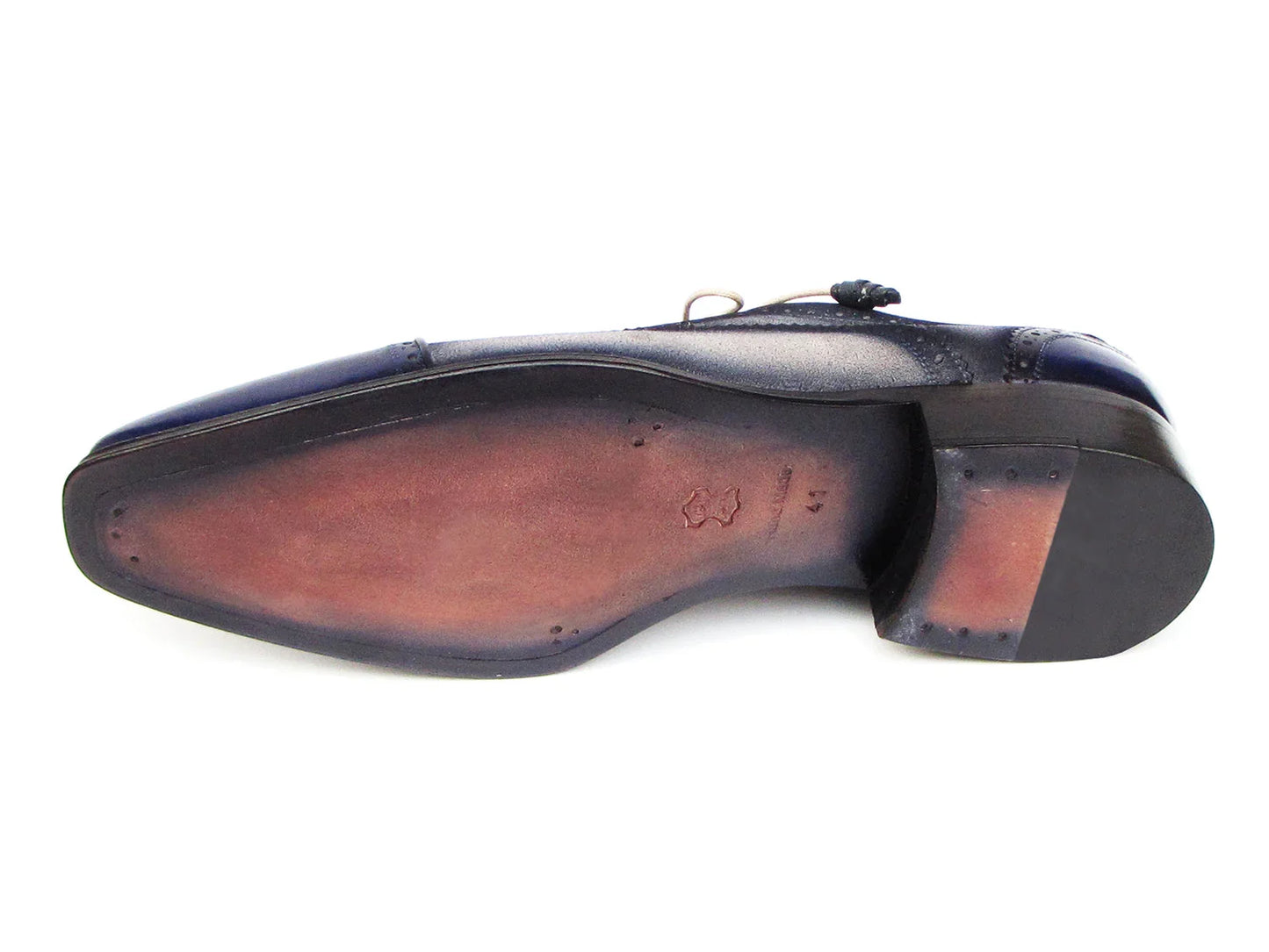 Paul Parkman Captoe Oxfords Navy, Beige (ID#024-BLS) - Which Mark