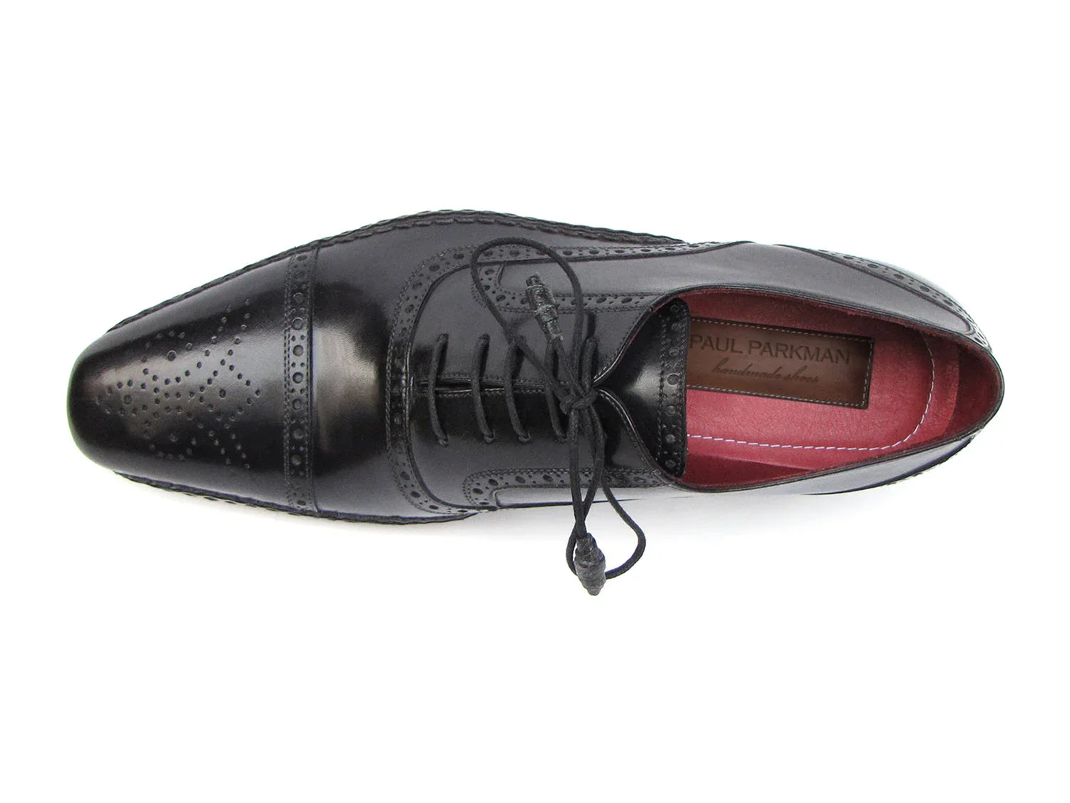 Paul Parkman Men's Captoe Oxfords Black Shoes (ID#5032-BLK) - Which Mark
