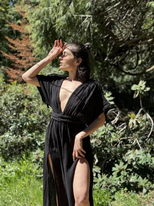 Boho Cotton Slit Summer Maxi Dress - Which Mark