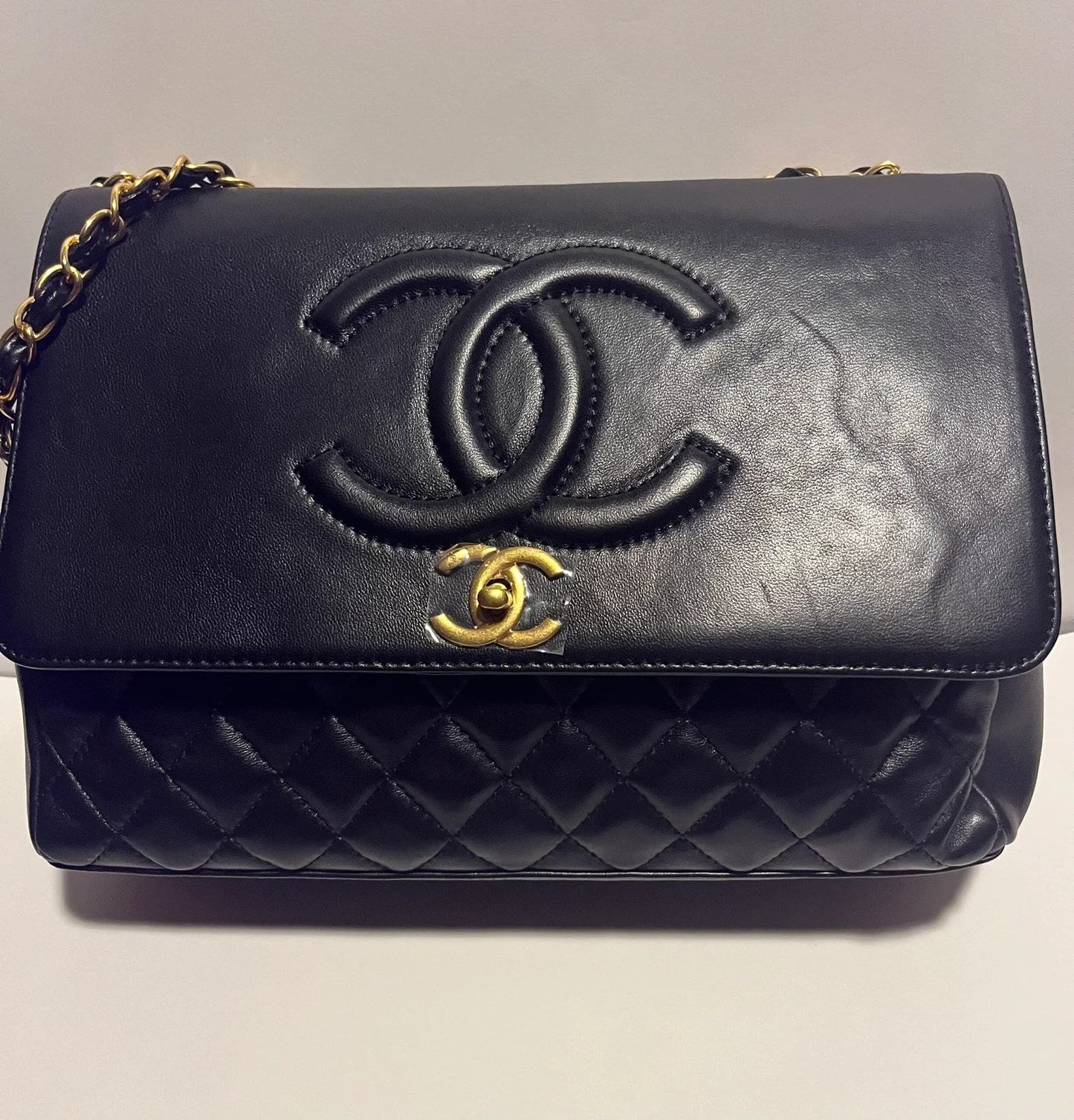 Flap with Top Black Lux Bag - Which Mark