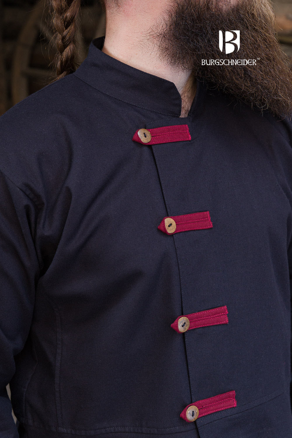 Rus Coat Jakub Black/Bordeaux - Which Mark