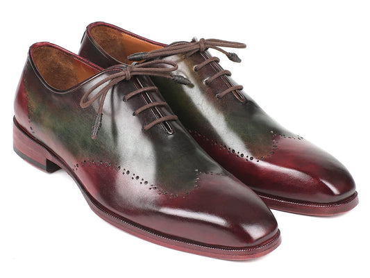 Paul Parkman Bordeaux & Green Wingtip Oxfords (ID#097YL63) - Which Mark