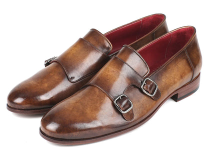 Paul Parkman Men's Double Monkstraps Olive (ID#HR67LV) - Which Mark