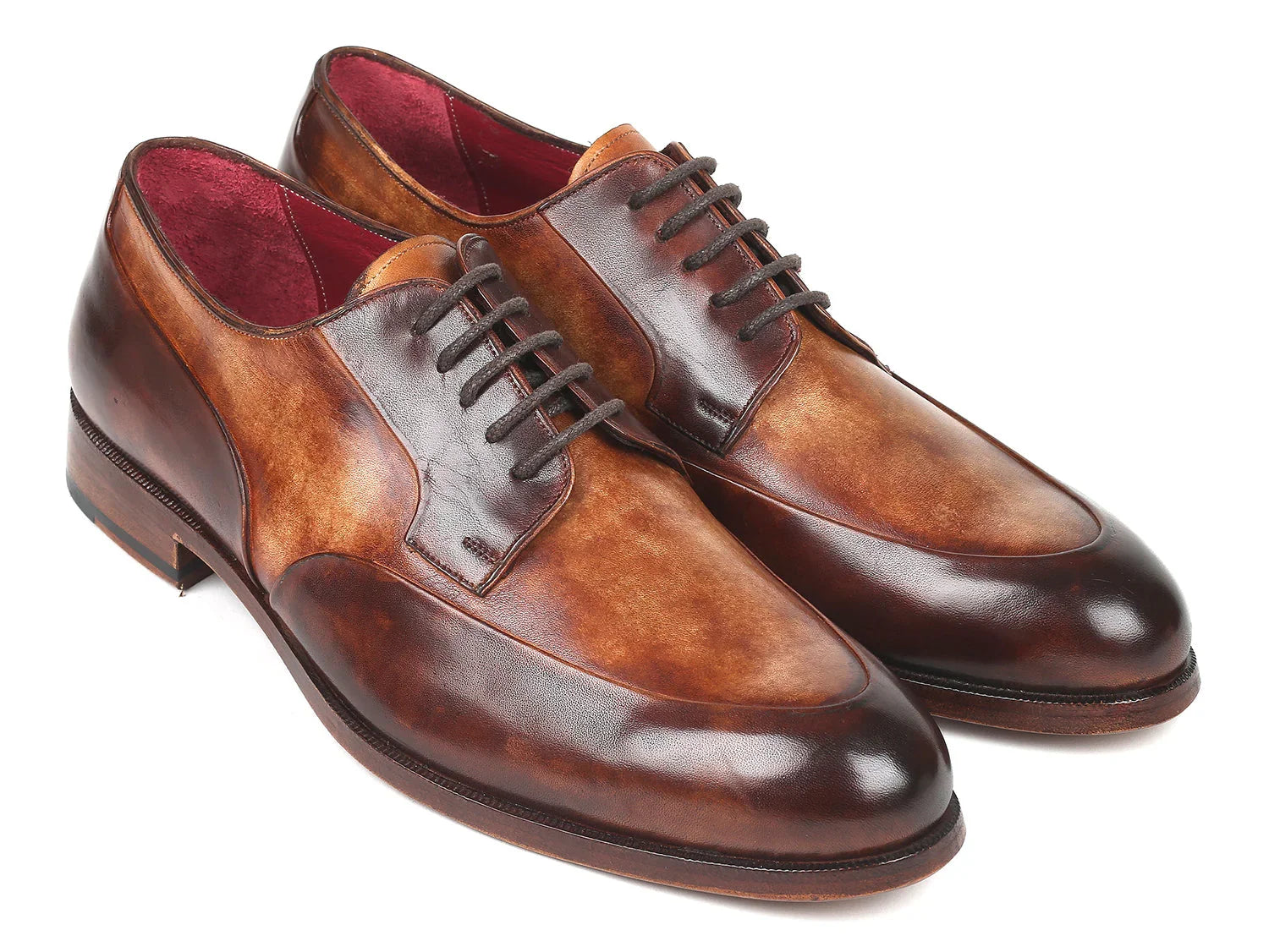 Paul Parkman Men's Dual Tone Brown Derby Shoes (ID#995-BRW) - Which Mark