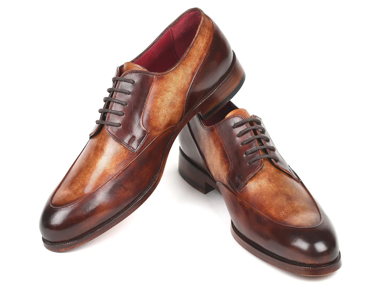 Paul Parkman Men's Dual Tone Brown Derby Shoes (ID#995-BRW) - Which Mark