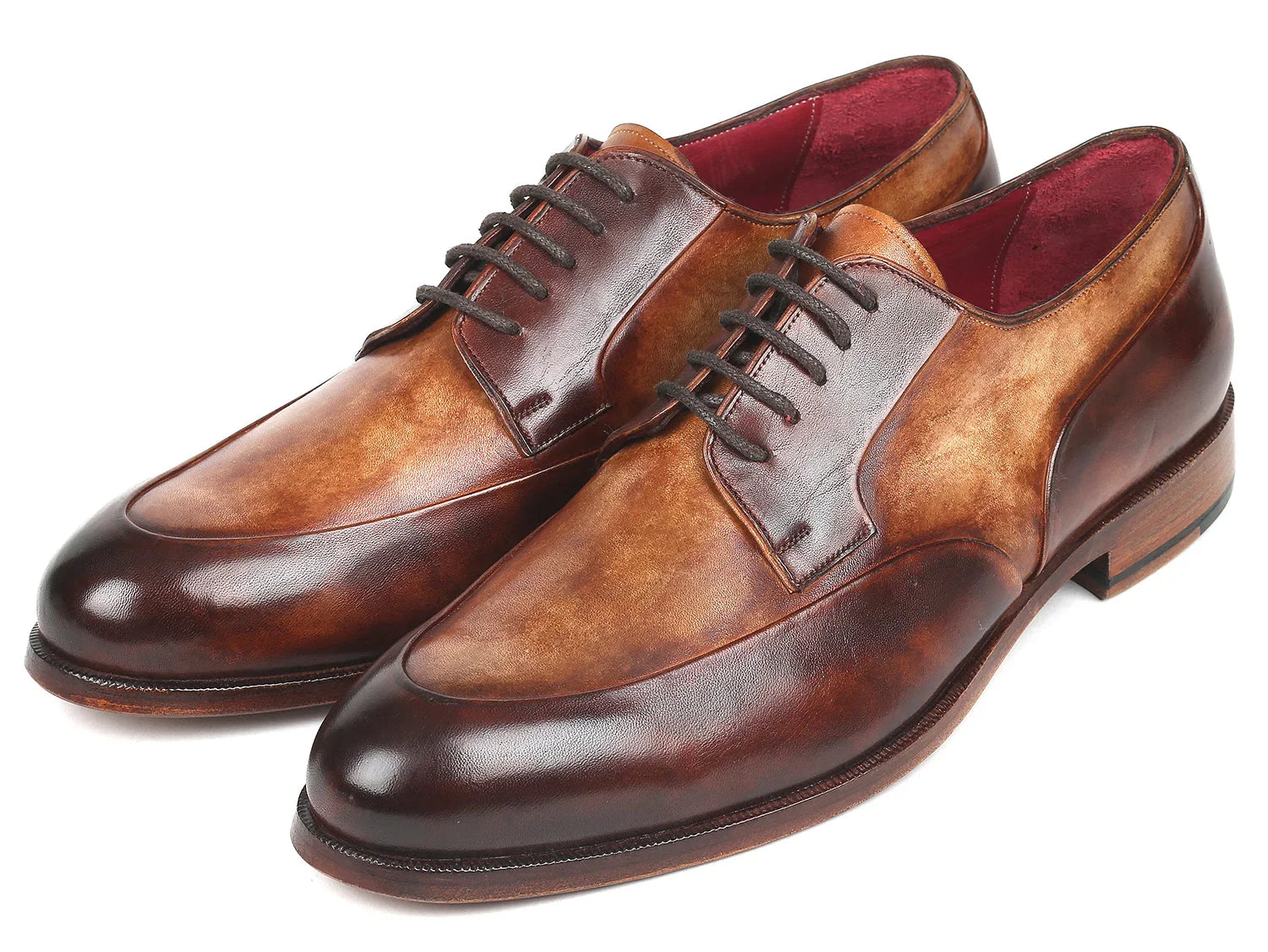 Paul Parkman Men's Dual Tone Brown Derby Shoes (ID#995-BRW) - Which Mark
