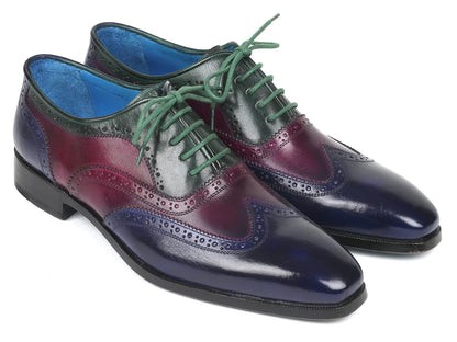 Paul Parkman Men's Multi Color Wingtip Oxfords (ID#PP2284) - Which Mark