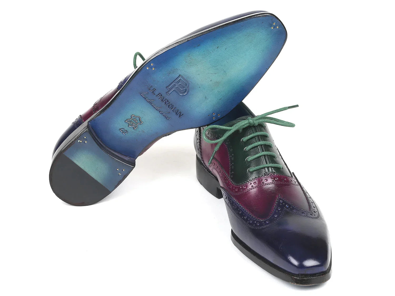 Paul Parkman Men's Multi Color Wingtip Oxfords (ID#PP2284) - Which Mark