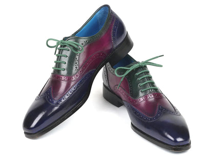 Paul Parkman Men's Multi Color Wingtip Oxfords (ID#PP2284) - Which Mark