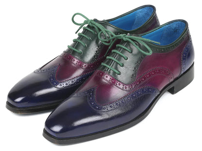 Paul Parkman Men's Multi Color Wingtip Oxfords (ID#PP2284) - Which Mark