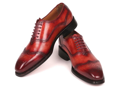 Paul Parkman Men's Goodyear Welted Oxford Shoes Reddish Brown - Which Mark