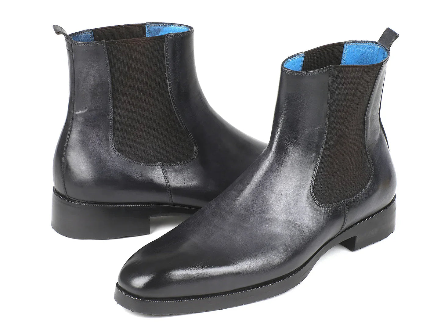 Paul Parkman Black & Gray Chelsea Boots (ID#BT661BLK) - Which Mark