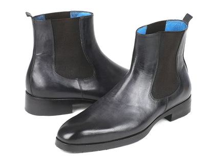 Paul Parkman Black & Gray Chelsea Boots (ID#BT661BLK) - Which Mark